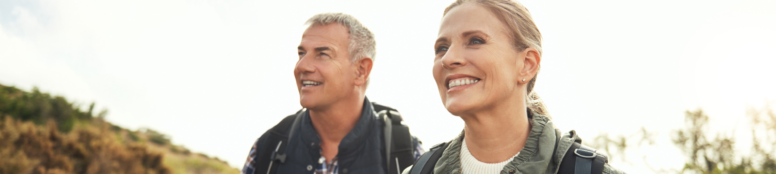 Picture of couple looking into the distance.